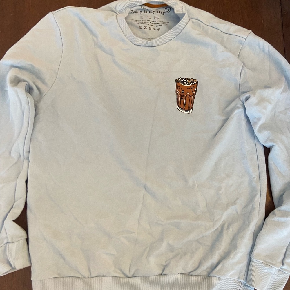 Baby blue crew neck